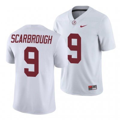 Men's Alabama Crimson Tide #9 Bo Scarbrough White Game NCAA College Football Jersey 2403AVQK4